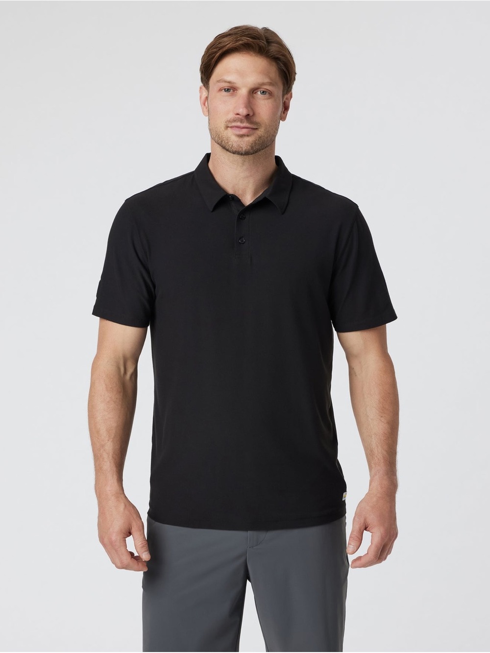 Vuori Strato Tech Polo Men’s Size L Black Performance Stretch NWOT